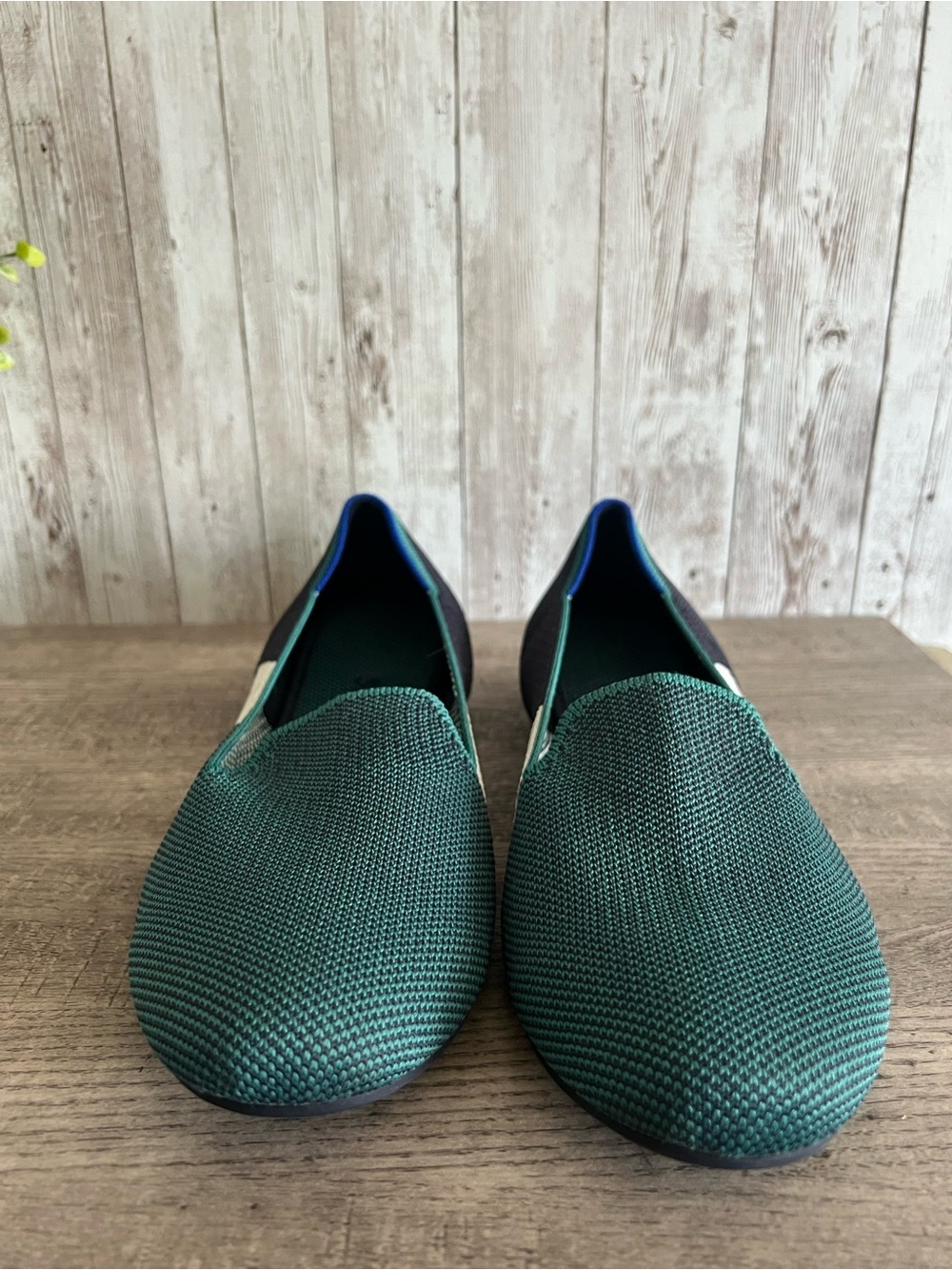 Rothy's Spruce Prep Coloblock Retired Pattern Lounge Loafer Womens Size 8.5 - Picture 4 of 8